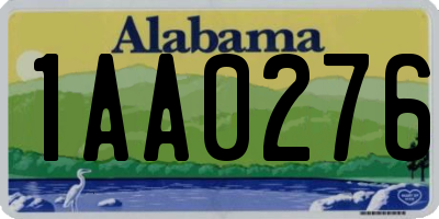 AL license plate 1AA0276