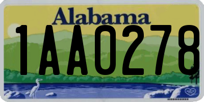 AL license plate 1AA0278