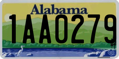 AL license plate 1AA0279
