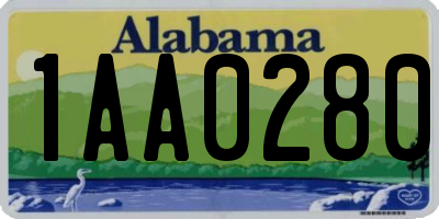 AL license plate 1AA0280