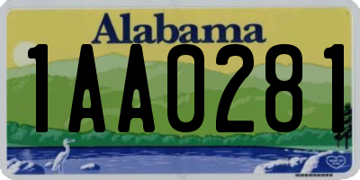 AL license plate 1AA0281