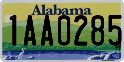 AL license plate 1AA0285