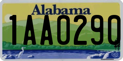 AL license plate 1AA0290