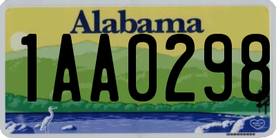 AL license plate 1AA0298