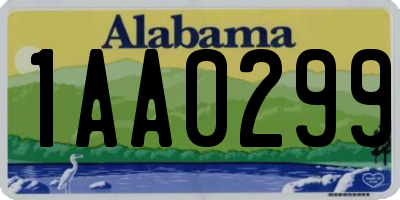 AL license plate 1AA0299