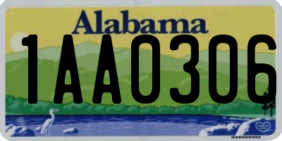 AL license plate 1AA0306