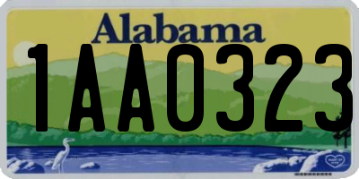 AL license plate 1AA0323