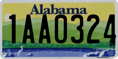 AL license plate 1AA0324