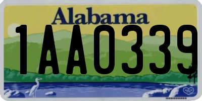 AL license plate 1AA0339