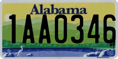 AL license plate 1AA0346