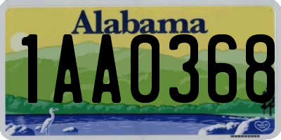 AL license plate 1AA0368