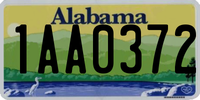 AL license plate 1AA0372