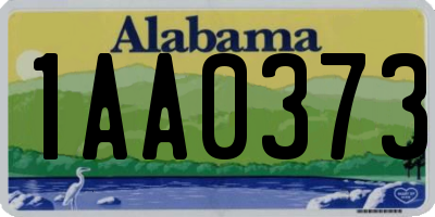 AL license plate 1AA0373