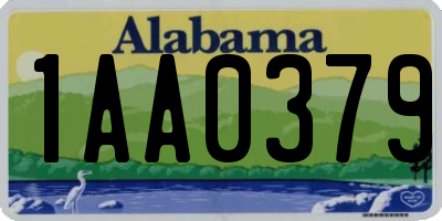 AL license plate 1AA0379