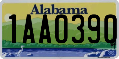 AL license plate 1AA0390