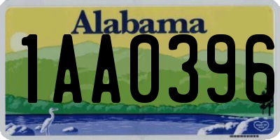 AL license plate 1AA0396