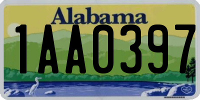 AL license plate 1AA0397