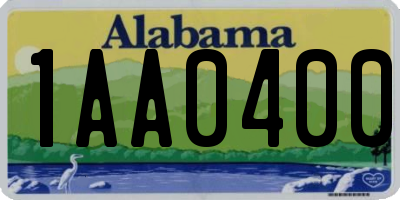 AL license plate 1AA0400