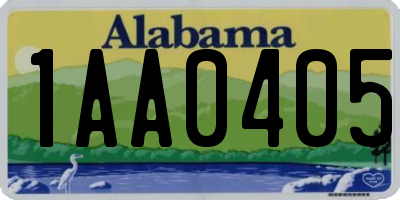 AL license plate 1AA0405