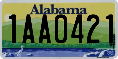 AL license plate 1AA0421