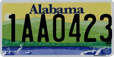 AL license plate 1AA0423