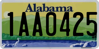 AL license plate 1AA0425