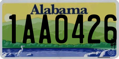 AL license plate 1AA0426