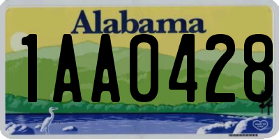 AL license plate 1AA0428