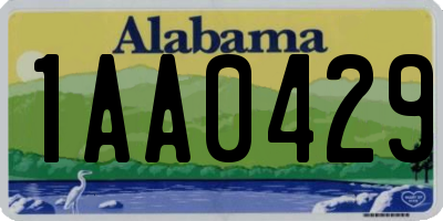 AL license plate 1AA0429