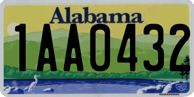 AL license plate 1AA0432