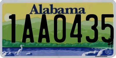 AL license plate 1AA0435