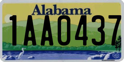 AL license plate 1AA0437