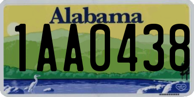 AL license plate 1AA0438