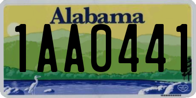 AL license plate 1AA0441