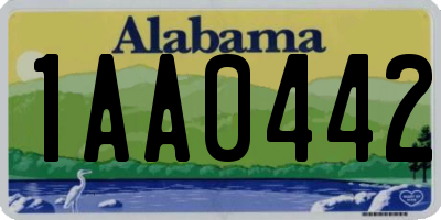 AL license plate 1AA0442