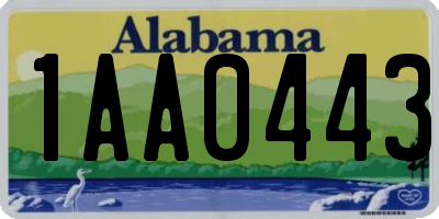 AL license plate 1AA0443