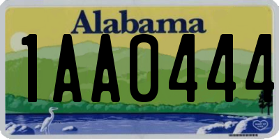 AL license plate 1AA0444