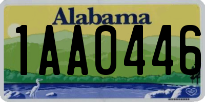 AL license plate 1AA0446