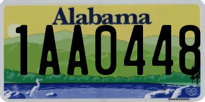 AL license plate 1AA0448