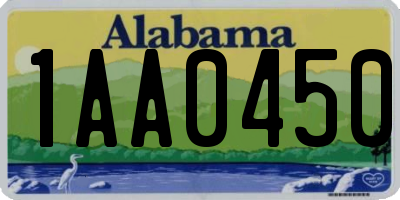 AL license plate 1AA0450