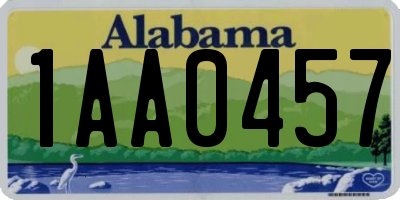 AL license plate 1AA0457