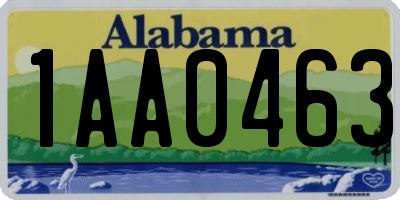 AL license plate 1AA0463