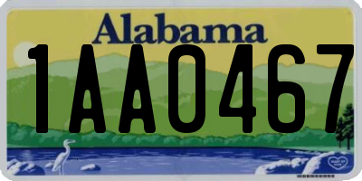 AL license plate 1AA0467