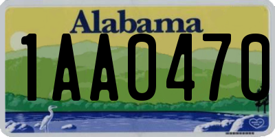 AL license plate 1AA0470