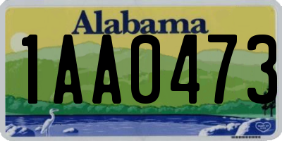 AL license plate 1AA0473