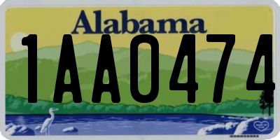 AL license plate 1AA0474