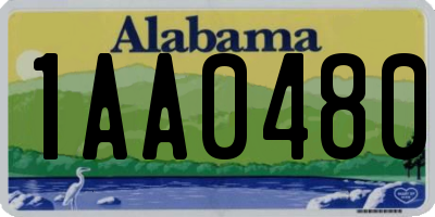 AL license plate 1AA0480