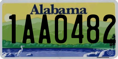 AL license plate 1AA0482