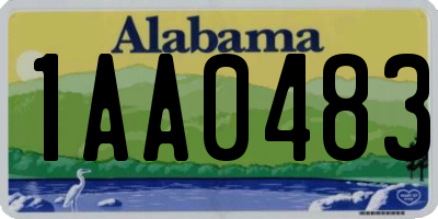 AL license plate 1AA0483