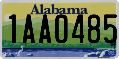 AL license plate 1AA0485